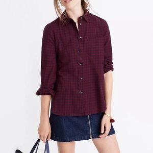 Madewell Shrunken Ex-Boyfriend Shirt in Gingham Check